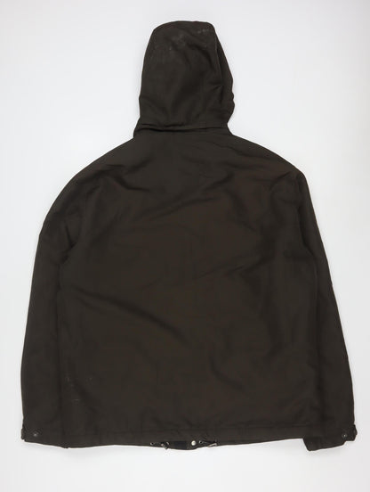Dockers Men's Brown Hooded Waterproof Parka Jacket Size M