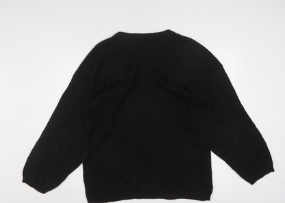 Victoria Harbour Women's Black Beaded Knit Jumper L