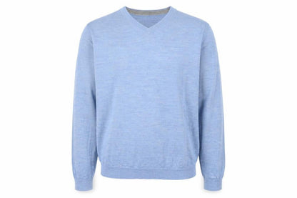 APT.9 Men's Blue V-Neck Lightweight Pullover Jumper Size M