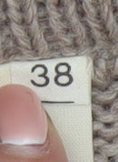 Welsh Country Knitwear Men’s Beige Wool Cable Knit Jumper M
