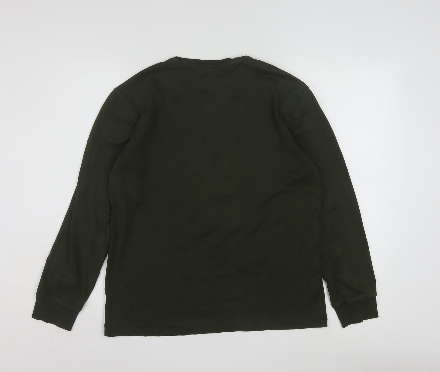 Ralph Lauren Womens Green Long Sleeve Slim Fit Cotton T-Shirt M