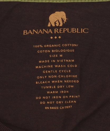 Banana Republic Men's Brown Elephant Graphic Organic Cotton T-Shirt M