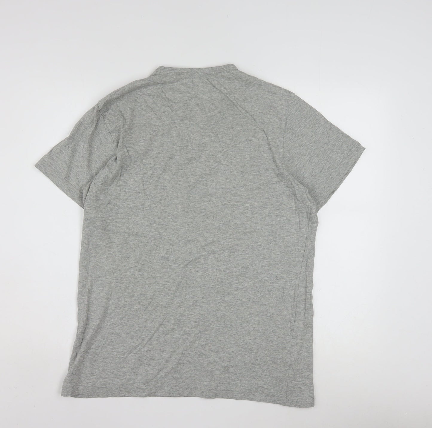 Calvin Klein Men's Grey Crew Neck Cotton Blend T-Shirt M