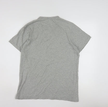 Calvin Klein Men's Grey Crew Neck Cotton Blend T-Shirt M