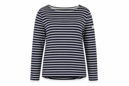 Joules Women Blue Striped Cotton Long Sleeve Nautical T-Shirt UK 12