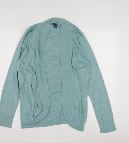 Susan Graver Women’s Green Long Sleeve Open Cardigan Size S