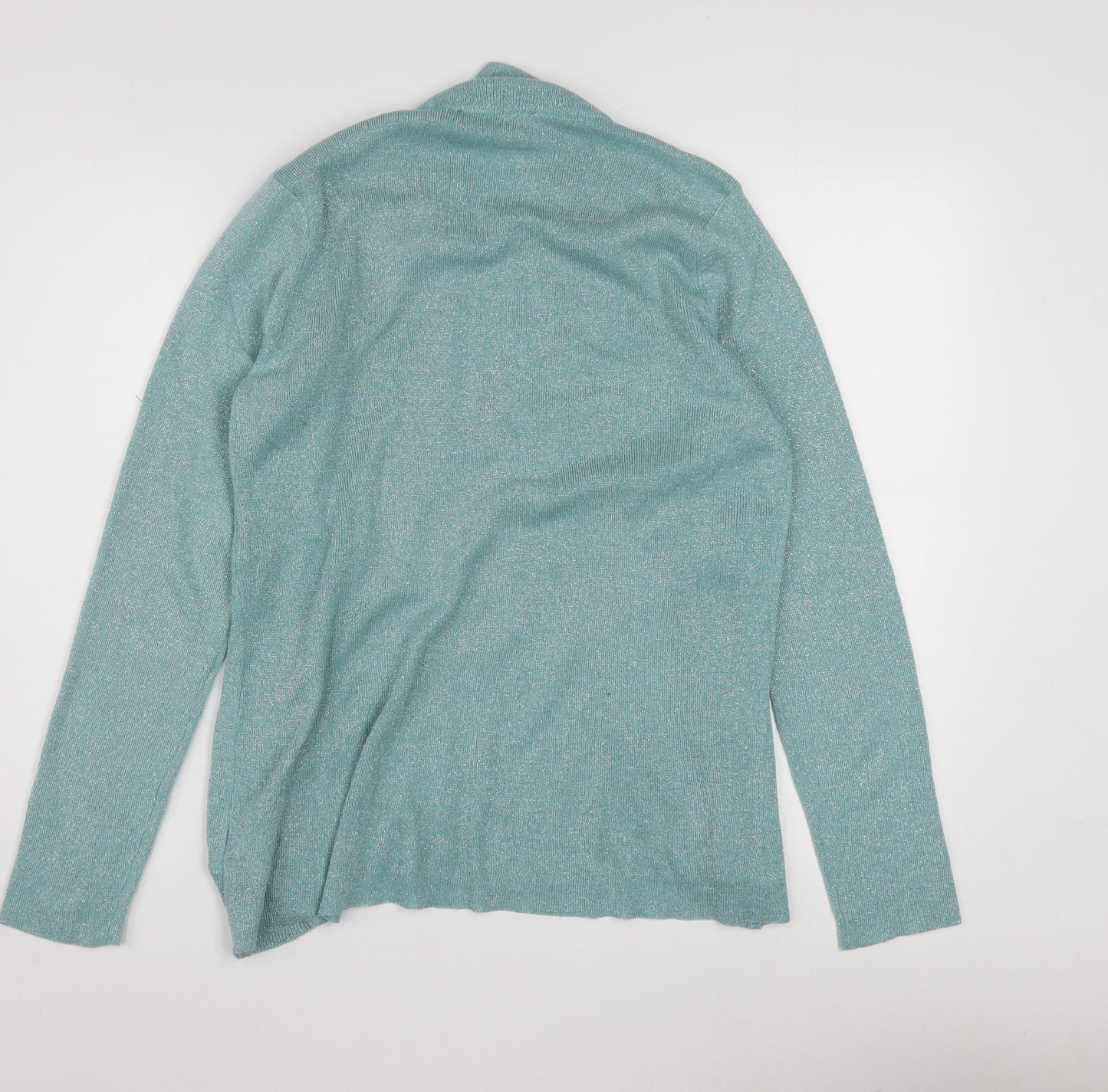 Susan Graver Women’s Green Long Sleeve Open Cardigan Size S
