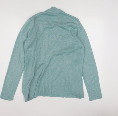Susan Graver Women’s Green Long Sleeve Open Cardigan Size S