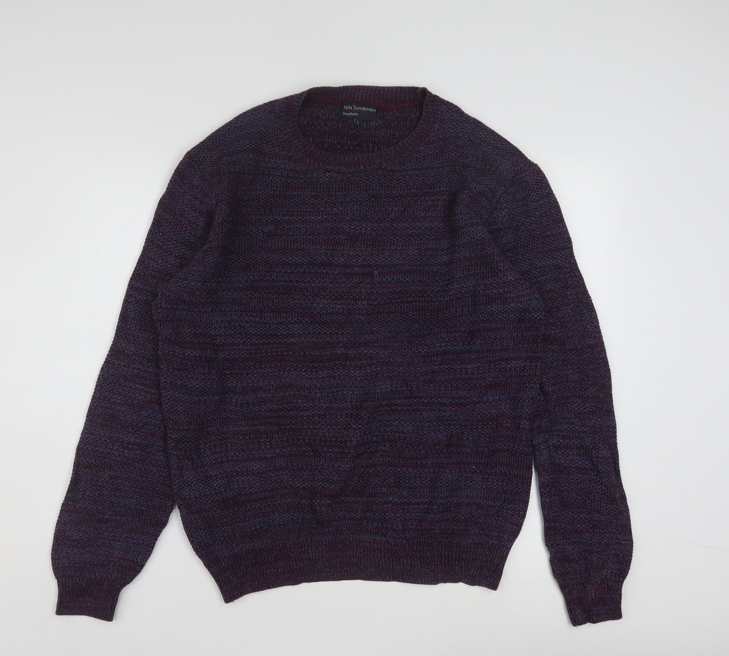 Mens UK Size L Nils Sundström Purple Pullover Jumper