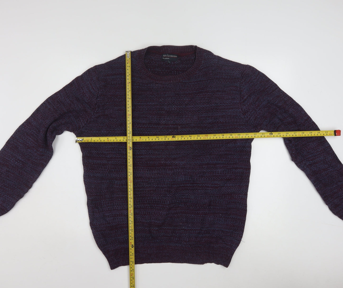 Mens UK Size L Nils Sundström Purple Pullover Jumper