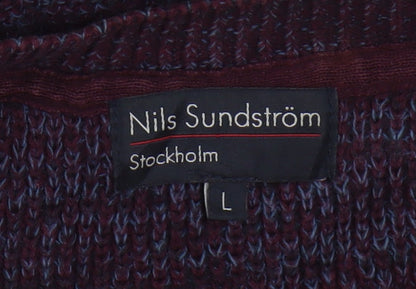 Mens UK Size L Nils Sundström Purple Pullover Jumper