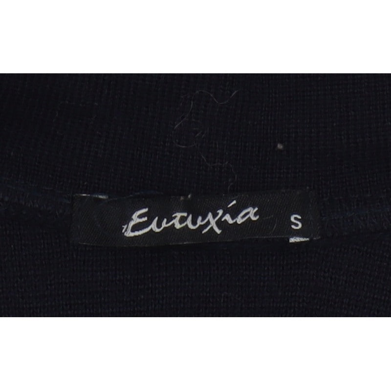Eutuxia Men's Black Sleeveless Knit Vest Jumper S Classic