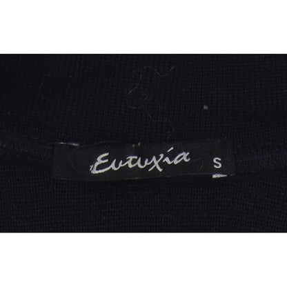 Eutuxia Men's Black Sleeveless Knit Vest Jumper S Classic
