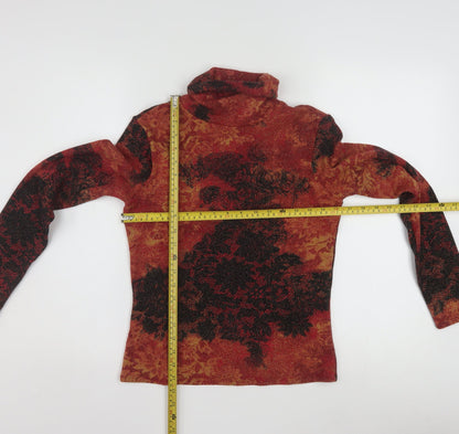 Caché Womens Multicoloured L Roll Neck Floral Pullover Jumper