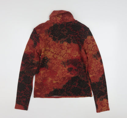 Caché Womens Multicoloured L Roll Neck Floral Pullover Jumper