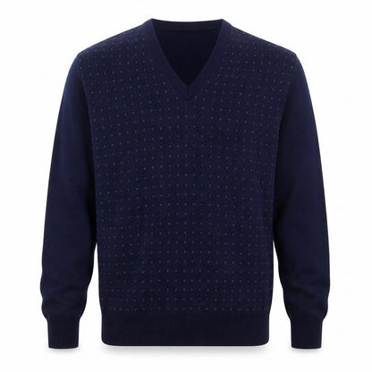 Puritan Men's Blue V-Neck Pullover Jumper Size L Vintage Acrylic Knit