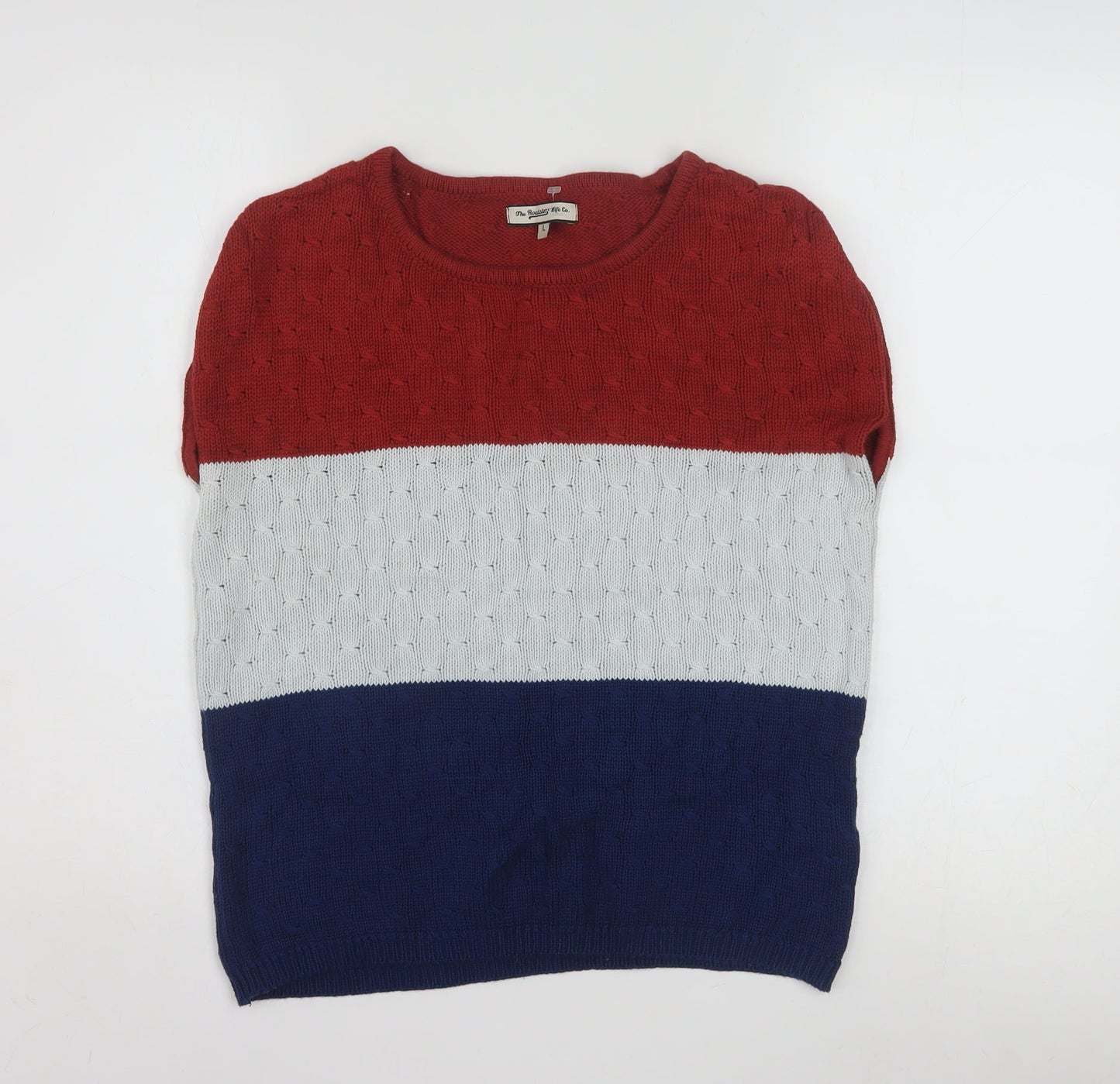 The Roadster Life Co. Women's Multicoloured Cotton Crew Neck Jumper L