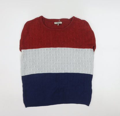 The Roadster Life Co. Women's Multicoloured Cotton Crew Neck Jumper L