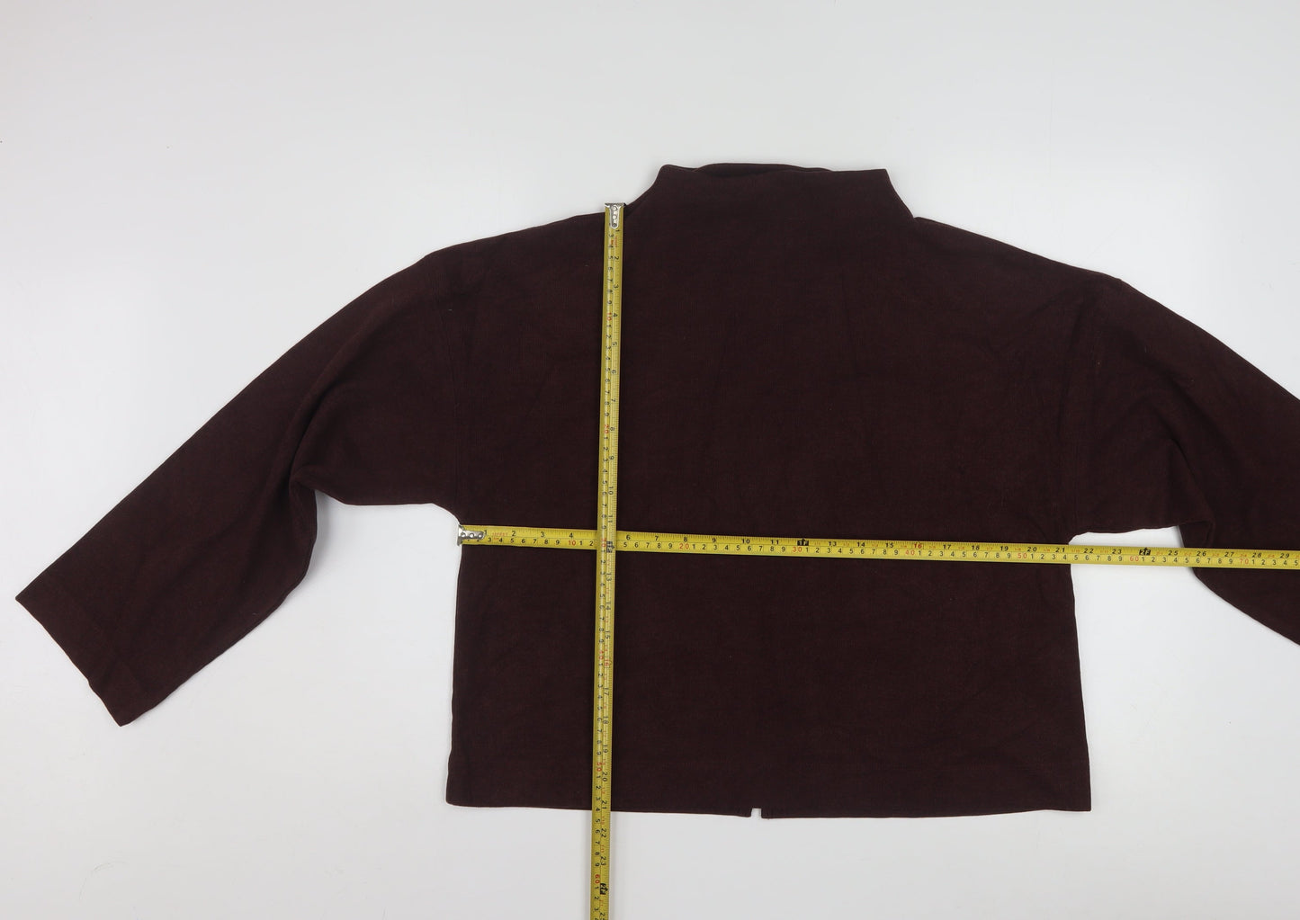 River Island Women Brown Mock Neck Long Sleeve Blouse M