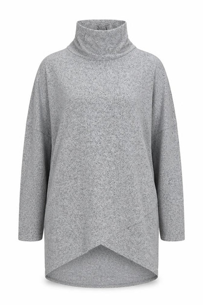 Apricot Women’s Grey Roll Neck Tunic Blouse UK 10