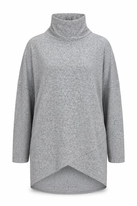 Apricot Women’s Grey Roll Neck Tunic Blouse UK 10