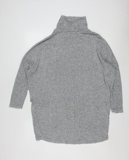 Apricot Women’s Grey Roll Neck Tunic Blouse UK 10