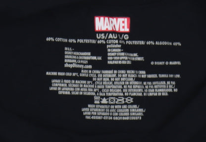 Marvel Men's Black Spider-Man Long Sleeve Graphic Shirt Size L