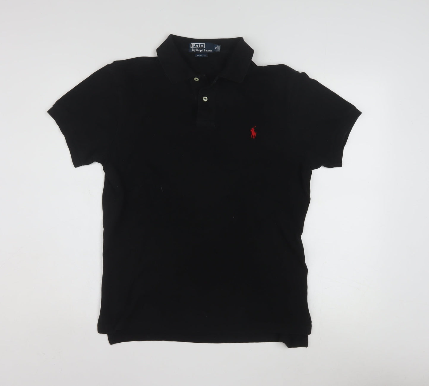Polo Ralph Lauren Men's Black Slim Fit Short Sleeve Polo Shirt M
