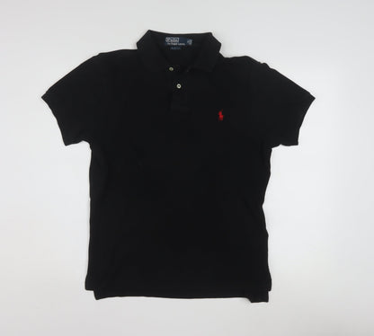 Polo Ralph Lauren Men's Black Slim Fit Short Sleeve Polo Shirt M