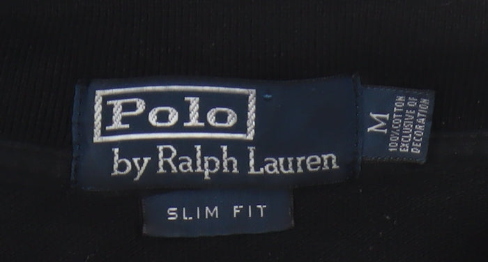 Polo Ralph Lauren Men's Black Slim Fit Short Sleeve Polo Shirt M