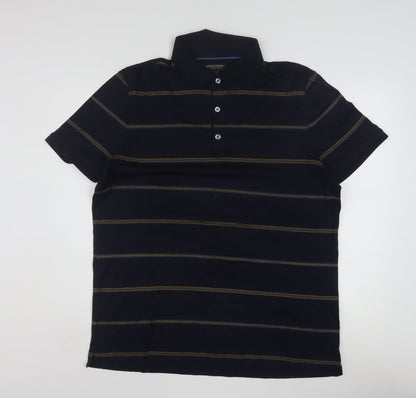Banana Republic Men's Blue XL Striped Cotton Polo Shirt