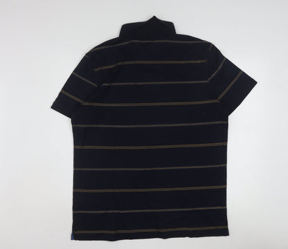 Banana Republic Men's Blue XL Striped Cotton Polo Shirt