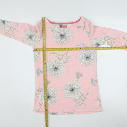 Joules Women’s Pink Floral 3/4 Sleeve Cotton T-Shirt Size 8
