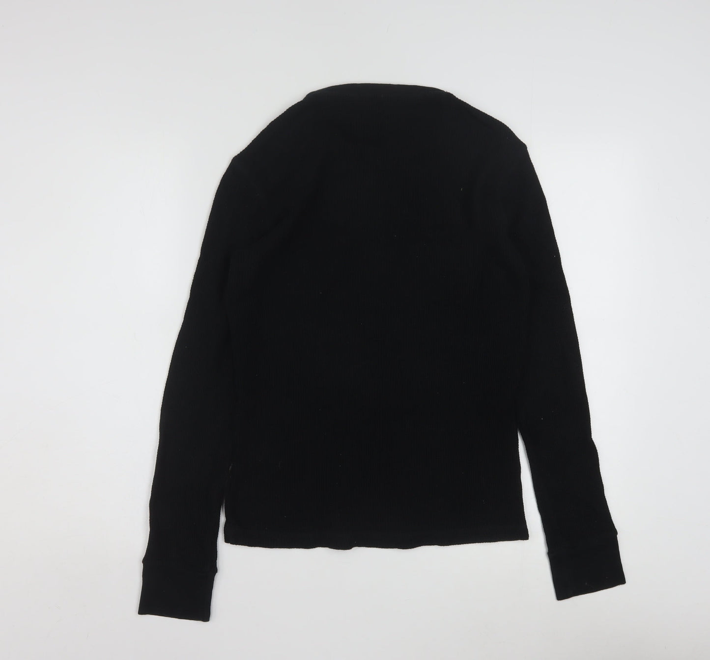 Polo Ralph Lauren Men's Black Slim Fit Long Sleeve Cotton Top Size S