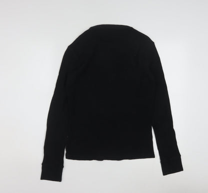 Polo Ralph Lauren Men's Black Slim Fit Long Sleeve Cotton Top Size S