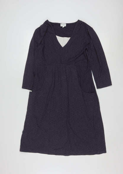 Kaliko Women's Blue Knee Length A-Line Dress Size 10