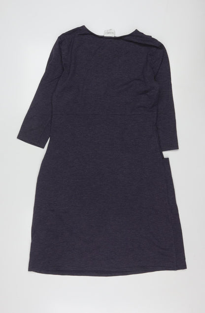 Kaliko Women's Blue Knee Length A-Line Dress Size 10