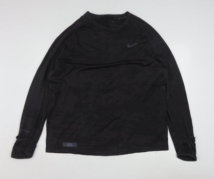 Nike Men's Black XL Therma-Fit ADV Running Long Sleeve Top