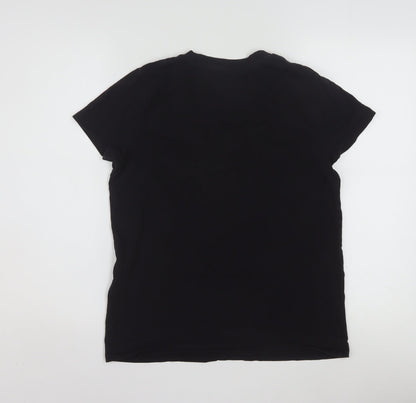 Levi's Women's Black Cotton Crew Neck Short Sleeve T-Shirt S