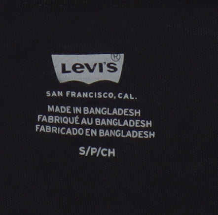 Levi's Women's Black Cotton Crew Neck Short Sleeve T-Shirt S