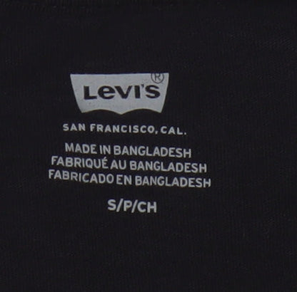 Levi's Women's Black Cotton Crew Neck Short Sleeve T-Shirt S