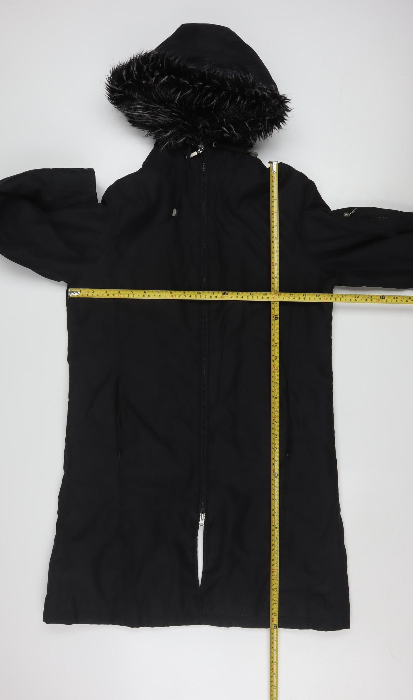 Marks and Spencer Per Una Women's Black Long Hooded Parka Coat M