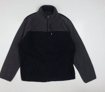 Cedarwood State Men’s Grey & Black Fleece Jacket L Full Zip Outdoor