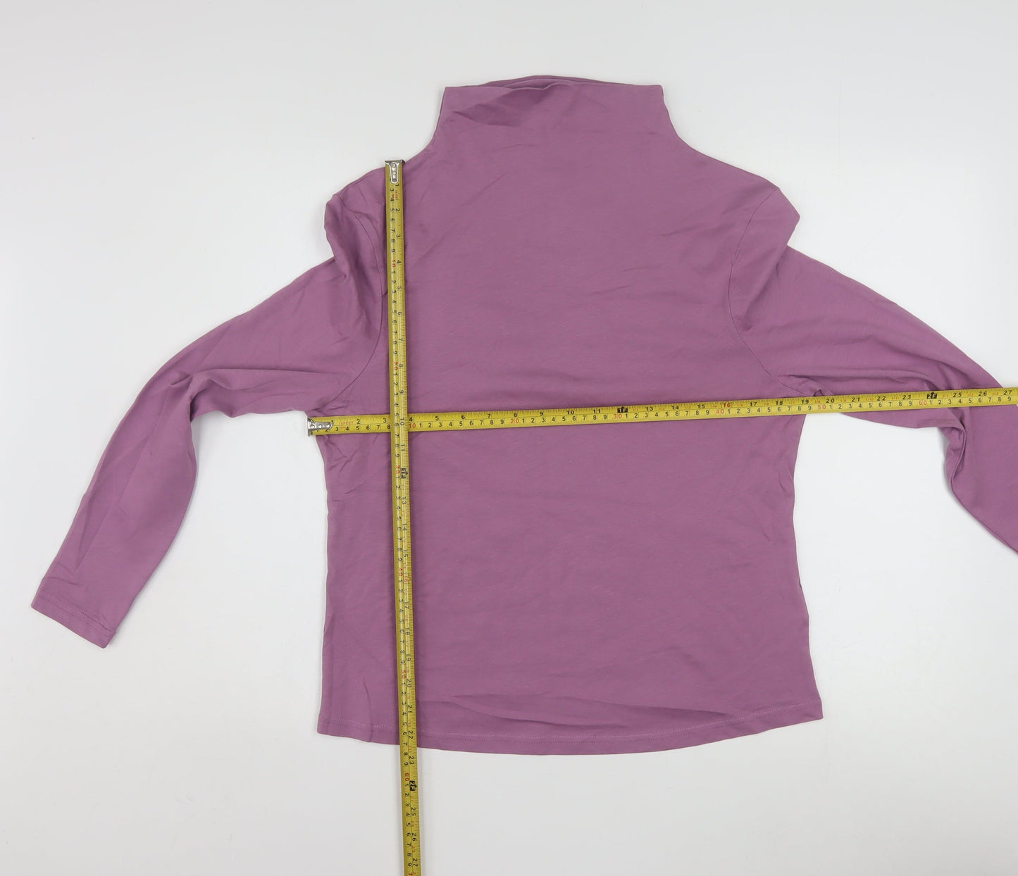 Simply Be Women’s Purple Long Sleeve Cotton Roll Neck Top Size 12
