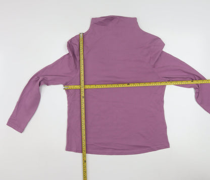 Simply Be Women’s Purple Long Sleeve Cotton Roll Neck Top Size 12