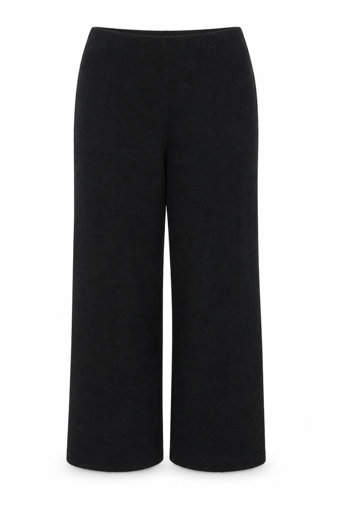 Marks & Spencer Women’s Charcoal Wide-Leg Trousers Size 18 Long Polyester Cotton Blend