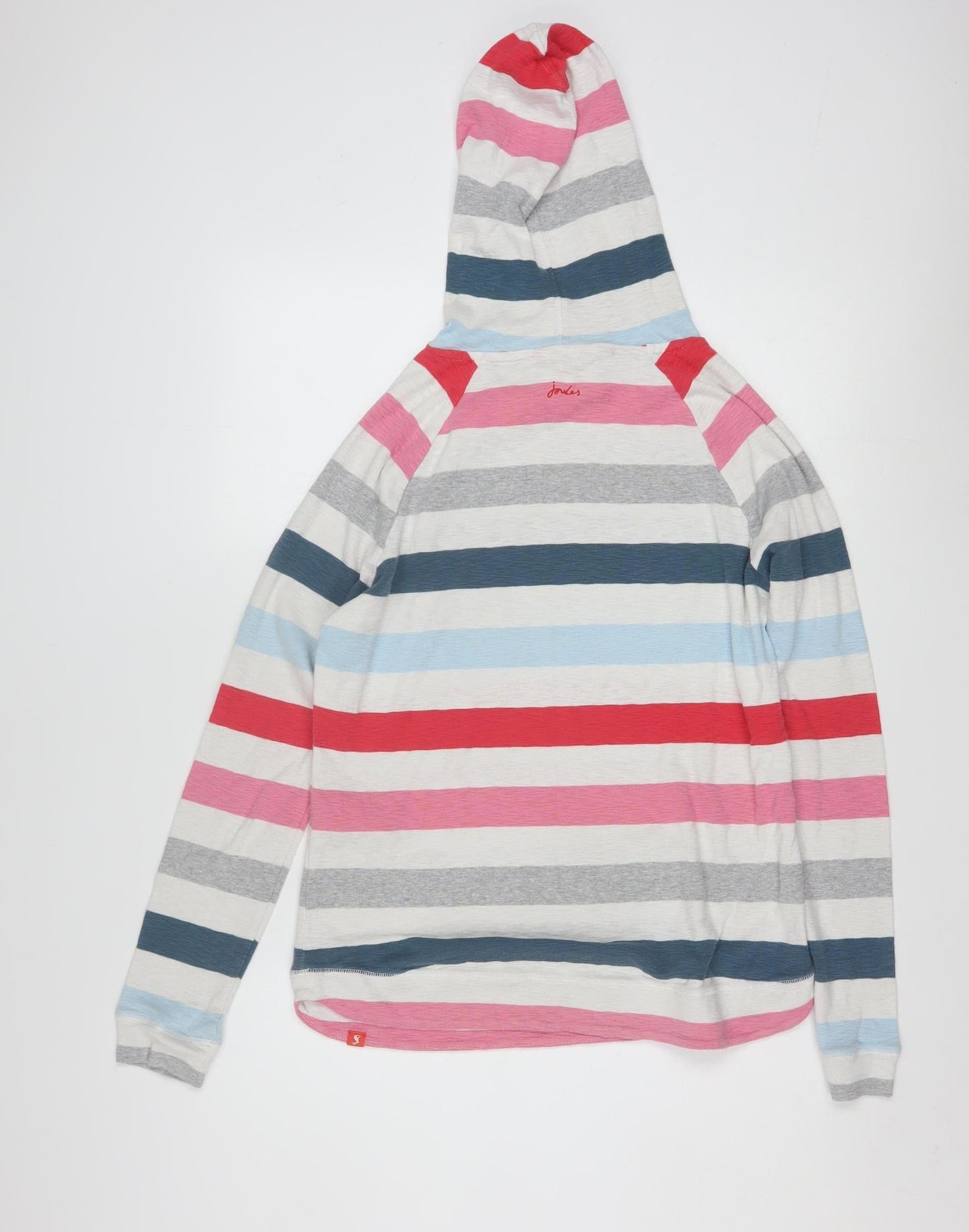 Joules Womens Multicoloured Stripe Long Sleeve Hooded Pullover UK 16