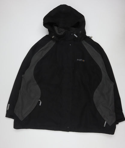 Regatta Womens Black Waterproof Hooded Outdoor Rain Coat Size 28