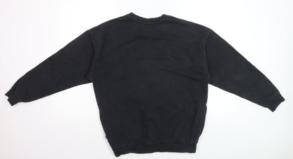 Adidas Mens Black Trefoil Logo Pullover Sweatshirt Size S