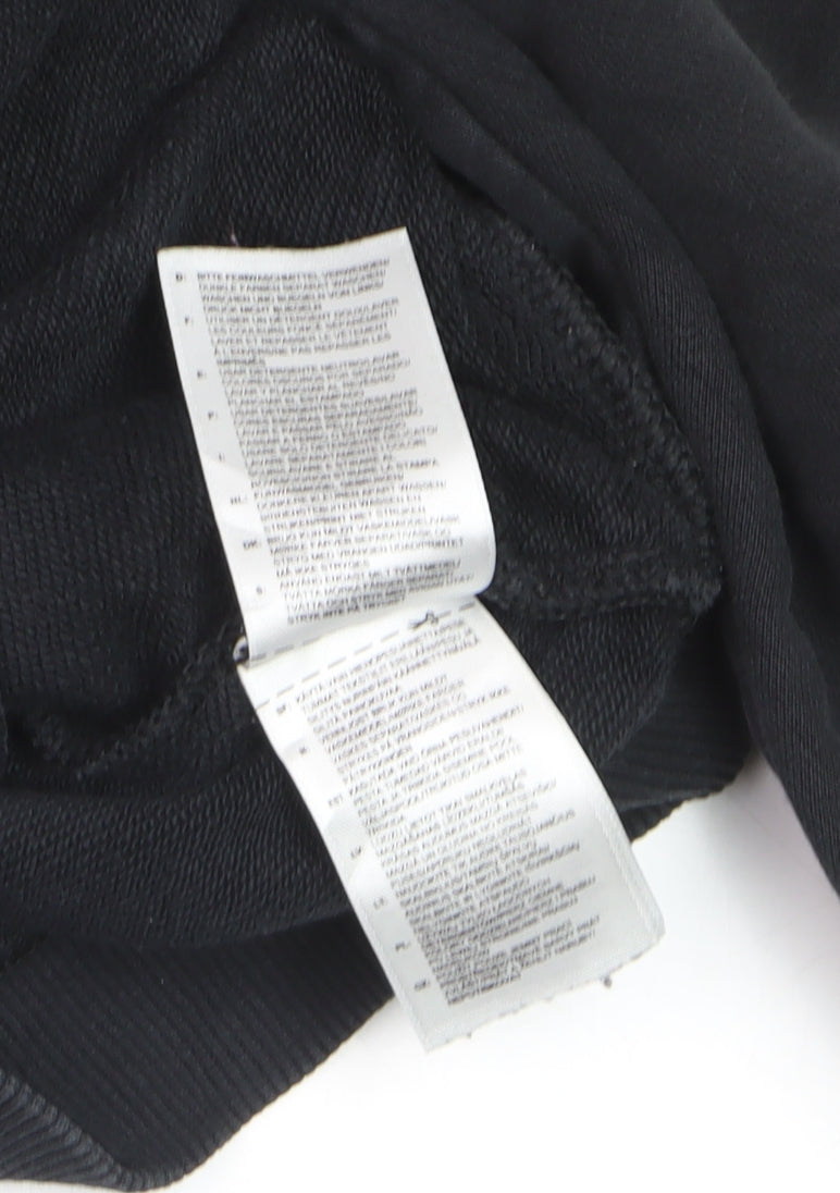 Adidas Mens Black Trefoil Logo Pullover Sweatshirt Size S
